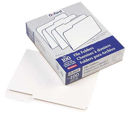 Letter File Folders,white,pk100 (1 Units