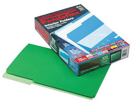 Legal File Folders,green,pk100 (1 Units