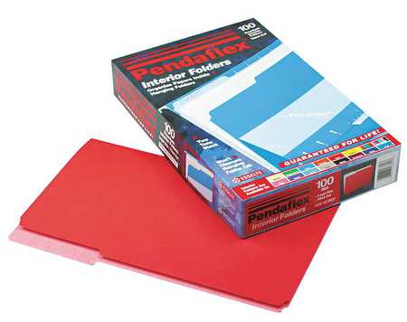 Legal File Folders,red,pk100 (1 Units In