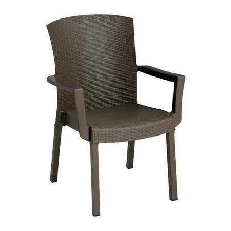 Stacking Armchair,espresso,matte,300 Lb.