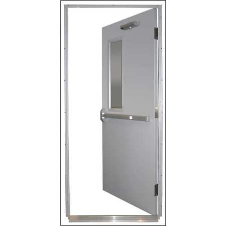 Steel Door,push Bar,rhr,36 X 80 In. (1 U