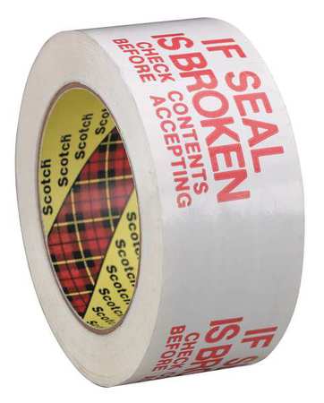 Carton Tape,red On White,48mm X 100m (1