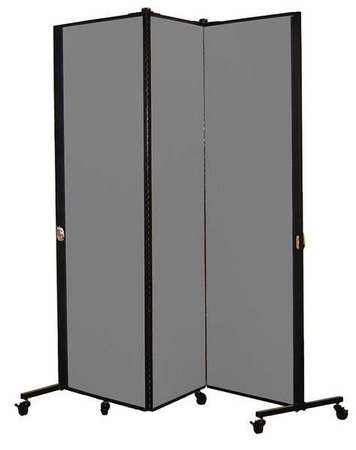 Portable Room Divider,5ft 9in W,stone (1