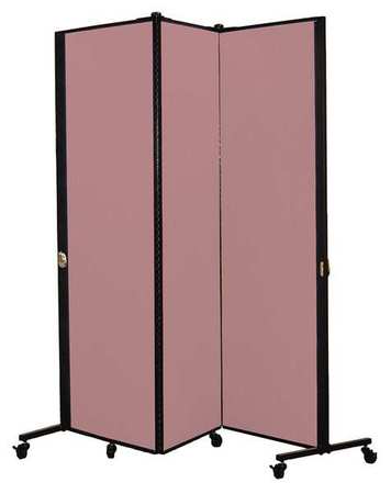 Portable Room Divider,5ft 9in W,rose (1