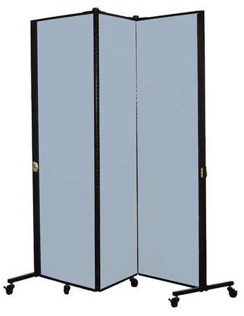 Portable Room Divider,5ft 9in W,blue (1