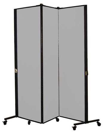 Portable Room Divider,5ft 9in W,granite