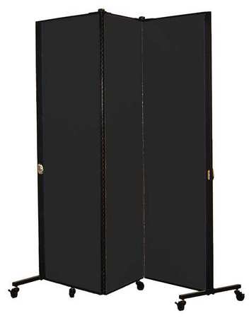 Portable Room Divider,5ft 9in W,coal (1