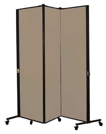 Portable Room Divider,5ft 9in W,sndlwood