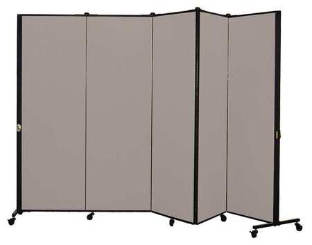 Portable Room Divider,9ft 5in W,stone (1