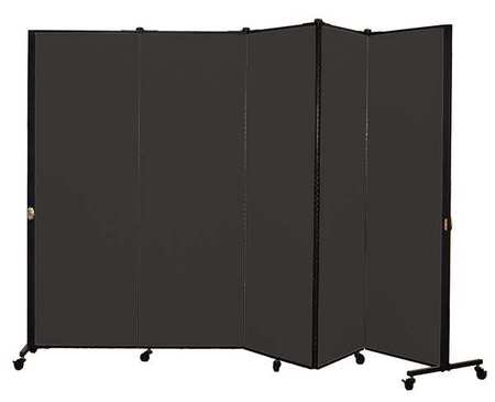 Portable Room Divider,9ft 5in W,black (1