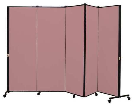 Portable Room Divider,9ft 5in W,rose (1