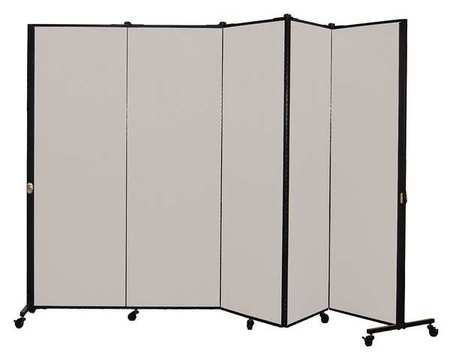 Portable Room Divider,9ft 5in W,granite