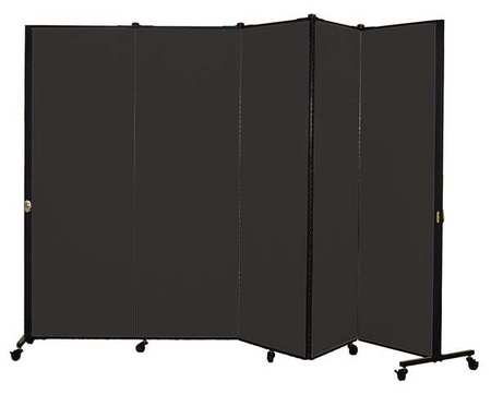 Portable Room Divider,9ft 5in W,coal (1