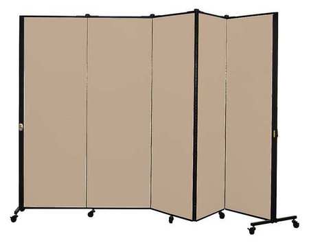 Portable Room Divider,9ft 5in W,sndlwood