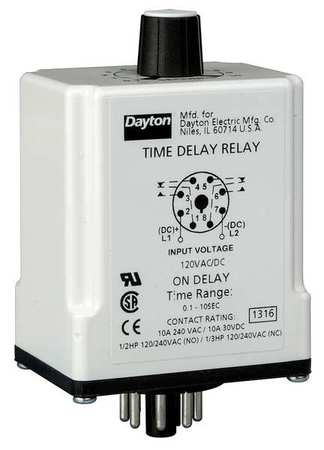 Time Delay Rlay,12vdc,10a,dpdt,0.01 Sec.