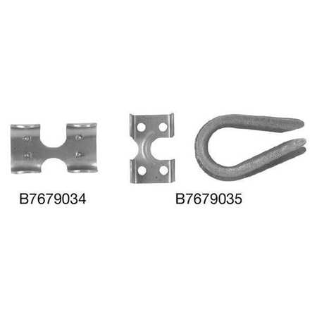 1/2in Rope Clamp Zinc Plated 2 Pcs Bag (