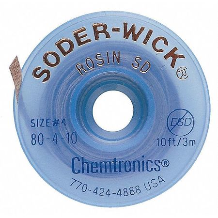 Desoldering Wick,10 Ft.,copper,rosin (1