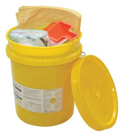 Dry Base Neutralizer Spill Kit,bucket (1