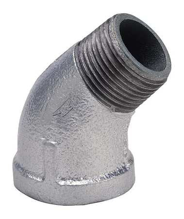 Street Elbow, 45 Deg,1-1/4 In,npt,galv (