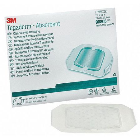 Tgdrm Absorbnt Clar Acrylic Drsng,l,pk20