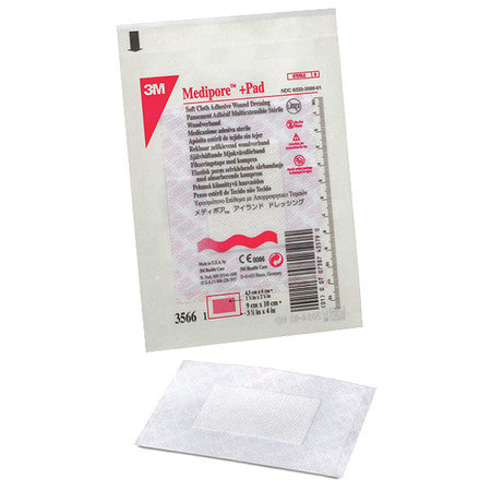 Medpr +pad Soft Cloth Adhsv Wound,pk100