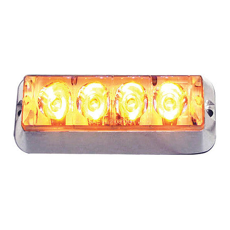 Warning Lamp,led Quad/stop,amber,4"x2" (