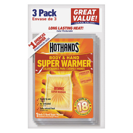 Hand Warmer,5in. X 3-3/4 In.,pk3 (1 Unit