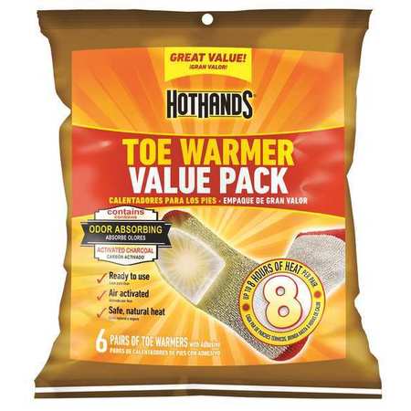 Toe Warmer,3-1/2in .x 2-3/4in.,pk6 (1 Un