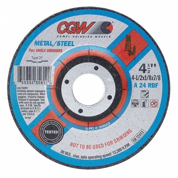 Depressed Ctr Whl, 4.5x1/8x7/8, T27