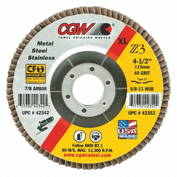 Flap Disc, 4x5/8, T29, Z3, XL, 36G