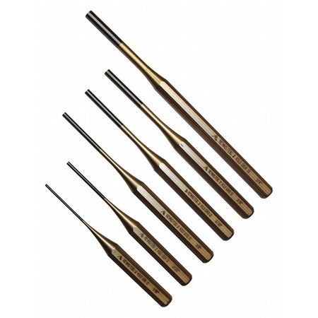 Pin Punch,6 Pcs. (1 Units In Ea)