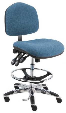 Ergonomic Chair,fabric,blue (1 Units In