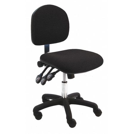 Task Chair,fabric,black,17-22" Seat Ht (