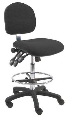 Task Chair,fabric,black,21-31" Seat Ht (