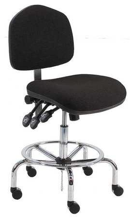 Task Chair,fabric,black,20-28" Seat Ht (