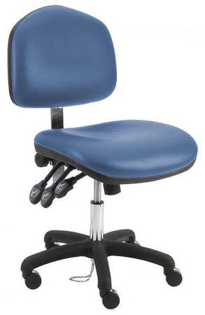 Ergonomic Chair,vinyl,blue (1 Units In E