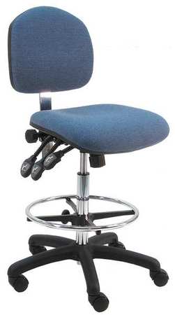 Task Chair,fabric,blue,21 To 31" Seat Ht