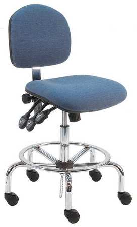 Ergonomic Chair,fabric,blue (1 Units In