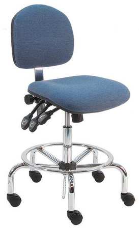 Ergonomic Chair,vinyl,blue (1 Units In E