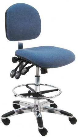 Task Chair,fabric,blue,21 To 31" Seat Ht