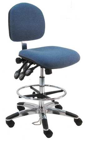 Ergonomic Chair,fabric,blue (1 Units In