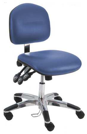 Ergonomic Chair,vinyl,blue (1 Units In E