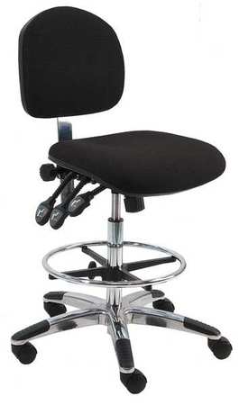 Task Chair,fabric,black,21-31" Seat Ht (