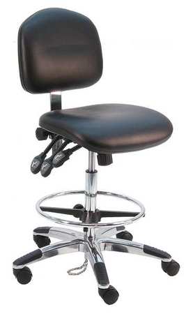 Ergonomic Chair,vinyl,black (1 Units In