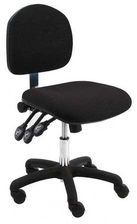 Task Chair,fabric,black,17-22" Seat Ht (