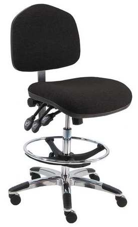 Task Chair,fabric,black,21-31" Seat Ht (