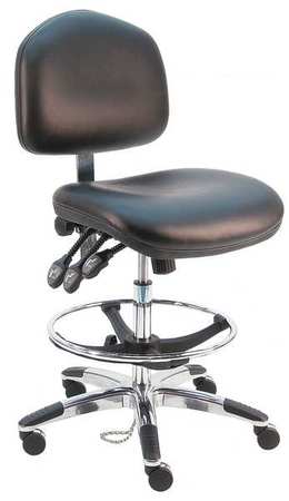 Ergonomic Chair,vinyl,black (1 Units In