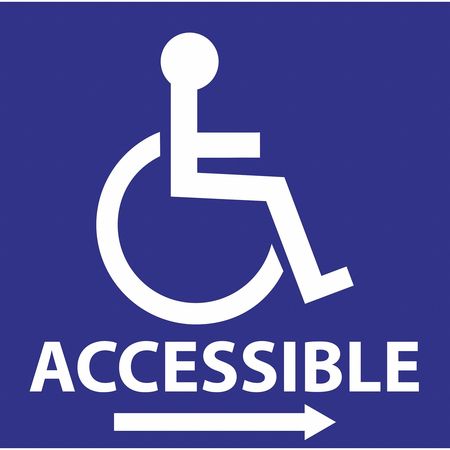 Handicap Labels,6 In H X 6 In W,pk2 (1 U