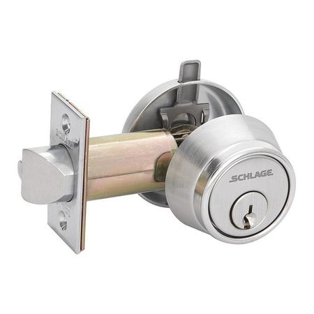 Deadlatch,satin Chrome,single Cylinder (