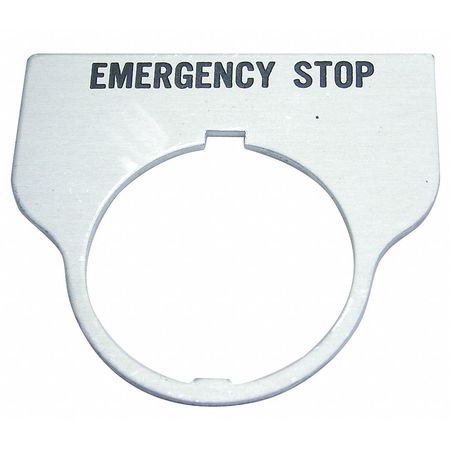 Stndrd Legend Plate,emergency Stop,clear